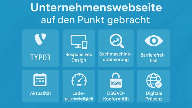 TYPO3 Unternehmenswebseite grafische Darstellung der Fakten